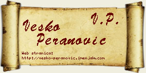 Vesko Peranović vizit kartica